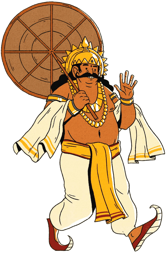 Maveli welcoming everyone to Startup Onam